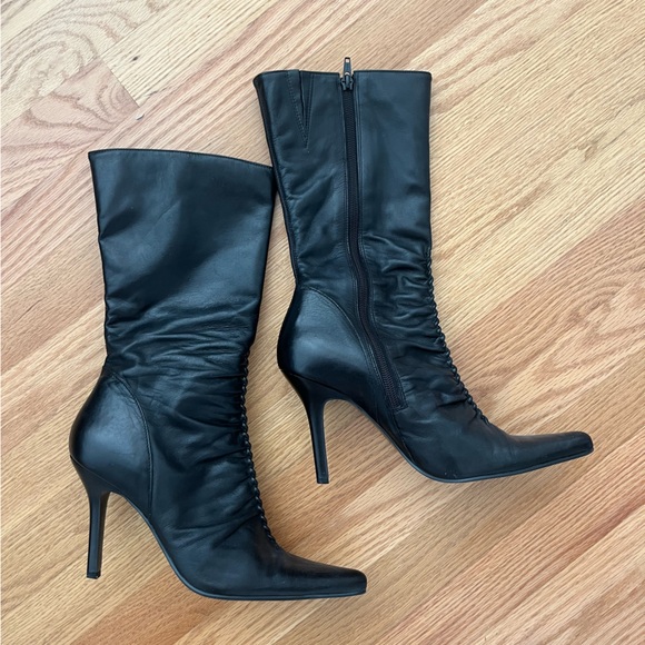 GENUINE LEATHER Vintage Steve Madden Pointed Toe Kitten Heel Boots Never Worn!!! - Picture 5 of 5